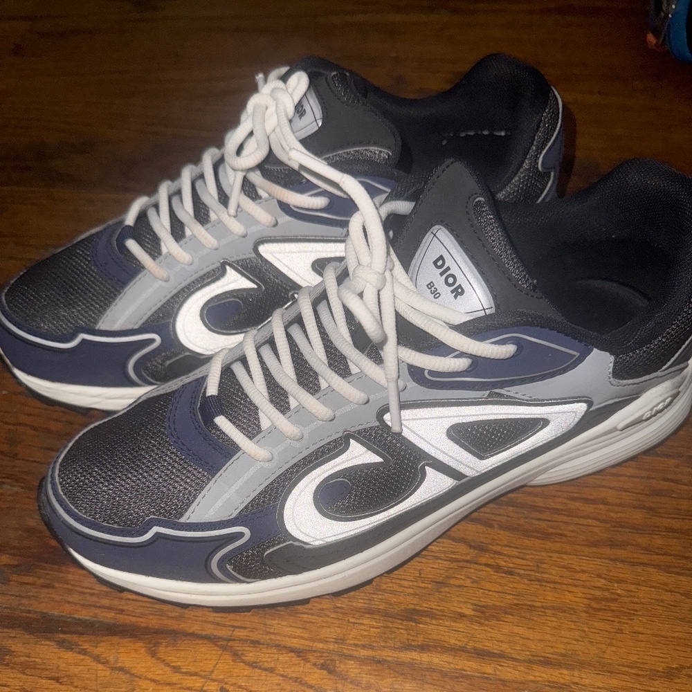 Dior sneakers navy blue, black and gray B30 countdown